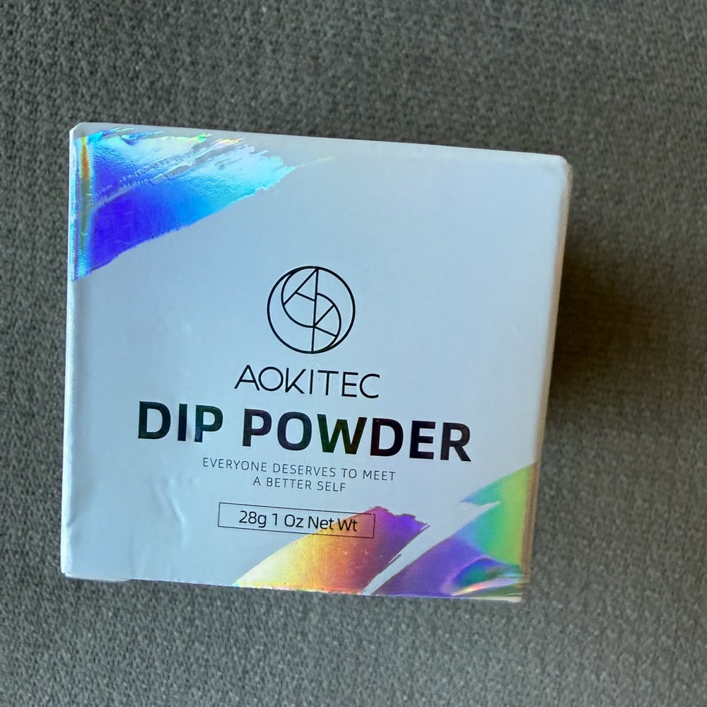 Aokitec Dip Powder with Holographic Accents